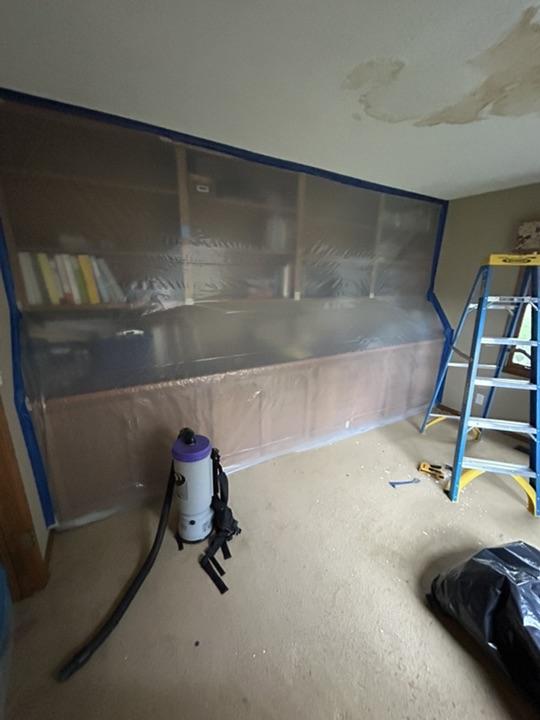 Mold containment barrier setup