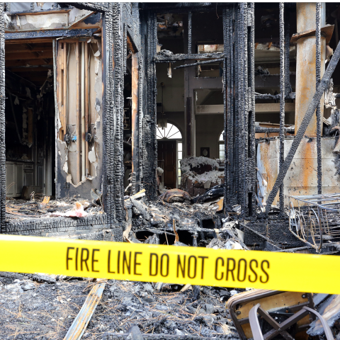 Water damage interior